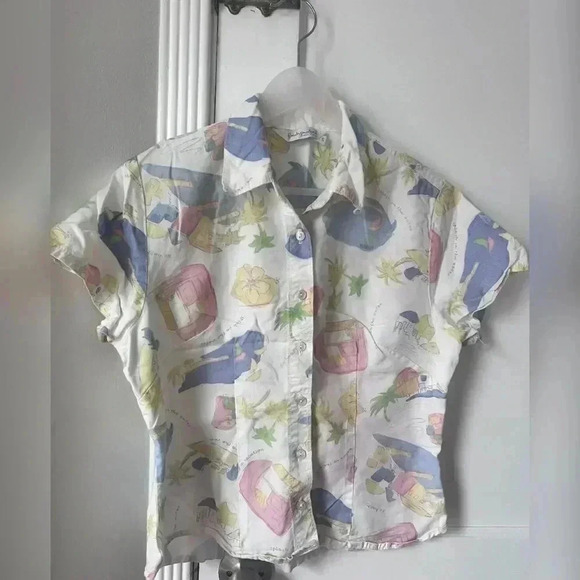 Fresh Produce Made In USA
Beachy Keen Aloha Hawaiian Oxford Button Up Shirt - Picture 4 of 5